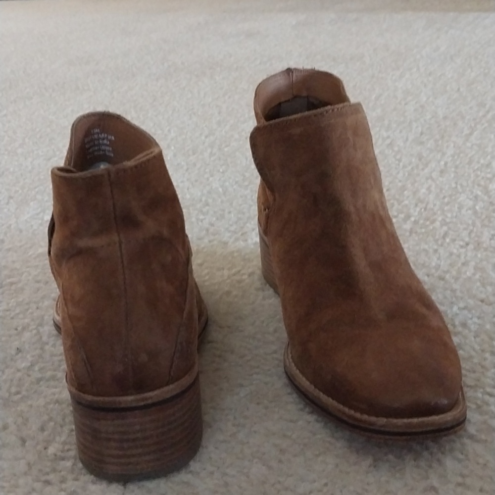 Diba True Caspian 69511 Womens Brown Suede Slip On Ankle & Booties Boots 10